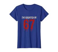 I'm Haunted by 67 Funny Creepy Halloween Six Seven T-Shirt, Women, Royal Blue, 3X-Large
