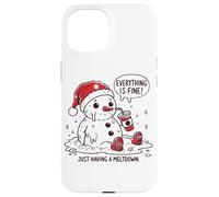 I'm Having a Meltdown Funny Snowman Case for iPhone 15
