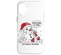 I'm Having a Meltdown Funny Snowman Case for iPhone 16 Plus