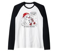 I'm Having a Meltdown Funny Snowman Raglan Baseball Tee