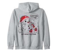 I'm Having a Meltdown Funny Snowman Zip Hoodie