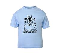 I'm Having a Meltdown Snowman Short Sleeve Cotton Kids t Shirt, 2-3 Years, Pastel Blue