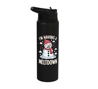 Im Having A Meltdown Snowman Stainless Steel Insulated Water Bottle