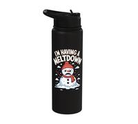 Im Having A Meltdown Snowman Stainless Steel Insulated Water Bottle