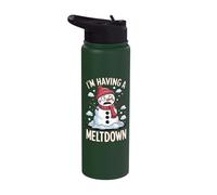 Im Having A Meltdown Snowman Stainless Steel Insulated Water Bottle