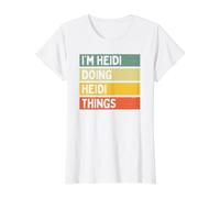 I'm Heidi Doing Heidi Things Funny Personalized Quote Value Graphic T-Shirt, Women, White, L