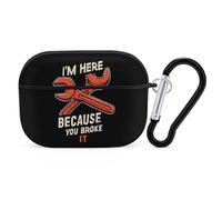 I'M Here Because You Broke It Hard Shell Case Skin Accessories Cover with Hanging Loop Compatible with AirPods Pro 2