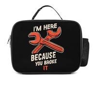I'm Here Because You Broke It Insulated Lunch Bag Reusable Cooler Tote Leakproof Lunchbox Organizer with Detachable Handle