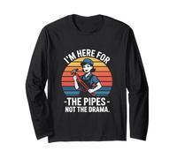 I'm Here for Pipes Not The Drama Plumbing Long Sleeve T-Shirt