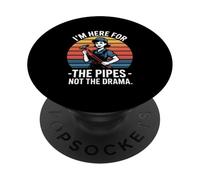 I'm Here For Pipes Not The Drama Plumbing PopSockets Adhesive PopGrip