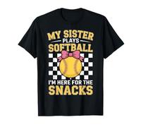 I'm Here for Snacks My Sister Plays Softball Youth T-Shirt