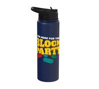 I'm Here for The Block Party Block Building Brick Builder Stainless Steel Insulated Water Bottle