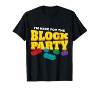 I'm Here for The Block Party Block Building Brick Builder T-Shirt