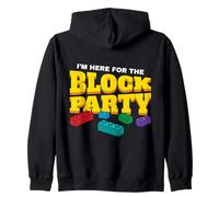 I'm Here For The Block Party Block Building Brick Builder Zip Hoodie