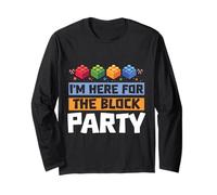 I'm Here for The Block Party Brick Builder Block Christmas Long Sleeve T-Shirt