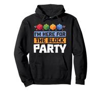 I'm Here For The Block Party Brick Builder Block Christmas Pullover Hoodie