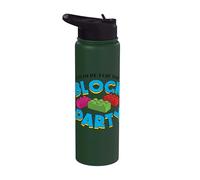 I'm Here for The Block Party Brick Builder Building Block Stainless Steel Insulated Water Bottle