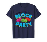 I'm Here for The Block Party Brick Builder Building Block T-Shirt