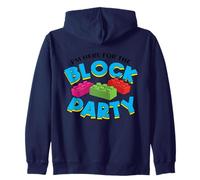 I'm Here For The Block Party Brick Builder Building Block Zip Hoodie