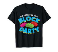 I'm Here for The Block Party Building Block Master Builder T-Shirt