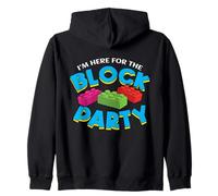 I'm Here For The Block Party Building Block Master Builder Zip Hoodie