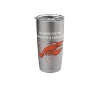 I'm Here for the Crawfish and Cornhole Funny Cajun Crawfish Stainless Steel Insulated Tumbler