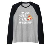I'm Here for The Pizza Margherita Italian Tomato Pizzeria Raglan Baseball Tee