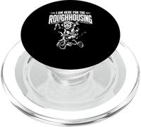 I'm Here For The Roughhousing Funny Monkey On Tricycle PopSockets PopGrip for MagSafe