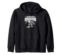 I'm Here For The Roughhousing Funny Rogue Toad On Skateboard Zip Hoodie