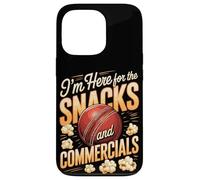 I'm Here For The Snacks And Commercials Cricket Game Case for iPhone 13 Pro