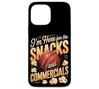 I'm Here For The Snacks And Commercials Cricket Game Case for iPhone 13 Pro Max