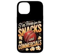 I'm Here For The Snacks And Commercials Cricket Game Case for iPhone 14