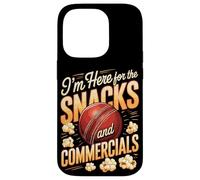 I'm Here For The Snacks And Commercials Cricket Game Case for iPhone 14 Pro