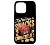 I'm Here For The Snacks And Commercials Cricket Game Case for iPhone 14 Pro Max