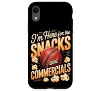 I'm Here For The Snacks And Commercials Cricket Game Case for iPhone XR