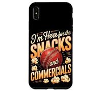 I'm Here For The Snacks And Commercials Cricket Game Case for iPhone XS Max