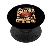 I'm Here For The Snacks And Commercials Cricket Game PopSockets Adhesive PopGrip