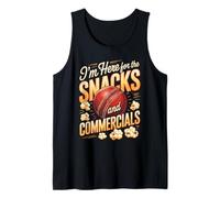 I'm Here for The Snacks and Commercials Cricket Game Tank Top
