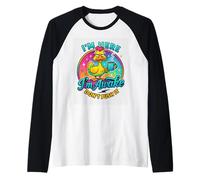 I'm Here I'm Awake Don't Push It Duck Raglan Baseball Tee