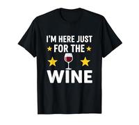 I'm Here Just for The Wine T-Shirt, Men, Black, 4X-Large