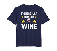 I'm Here Just for The Wine T-Shirt, Men's Big and Tall, Navy Blue, 3X Tall