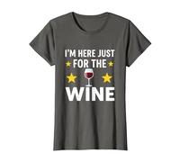 I'm Here Just for The Wine T-Shirt, Women, Asphalt Grey, X-Small