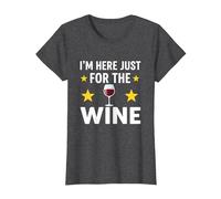 I'm Here Just for The Wine T-Shirt, Women, Dark Heather Grey, XX-Large