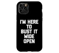 I'm Here To Bust It Wide Open - Fun Saying Sarcastic Novelty Case for iPhone 11 Pro