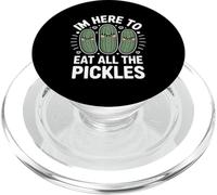 Im Here To Eat All The Pickles - Kawaii Cucumber Pickles PopSockets PopGrip for MagSafe
