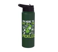 Im Here to Eat All The Pickles Stainless Steel Insulated Water Bottle