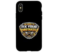 I'm Here To Fix Your Mistakes Funny Mechanic Repair Design Case for iPhone X/XS