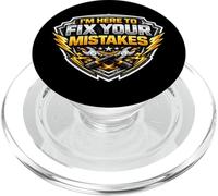 I'm Here To Fix Your Mistakes Funny Mechanic Repair Design PopSockets PopGrip for MagSafe