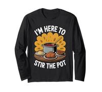 I'm Here to Stir The Pot Funny Cooking Lover Pun Men Women Long Sleeve T-Shirt