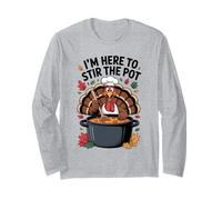 I'm Here to Stir The Pot Funny Cooking Lover Pun Men Women Long Sleeve T-Shirt